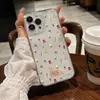 Capa de celular colorida floral transparente estilo girly para iPhone AIR, capa macia de TPU ultrafina resistente a arranhões, processamento, produção e atacado