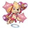 Nuevo Perro Wangwang Patrulla Globo de Película de Aluminio Ryder Ceniza de Grava Set Diario de Cumpleaños Maomao