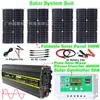 Painel solar 100W portátil armazenamento de energia externo sistema solar conjunto inversor controlador onda senoidal pura
