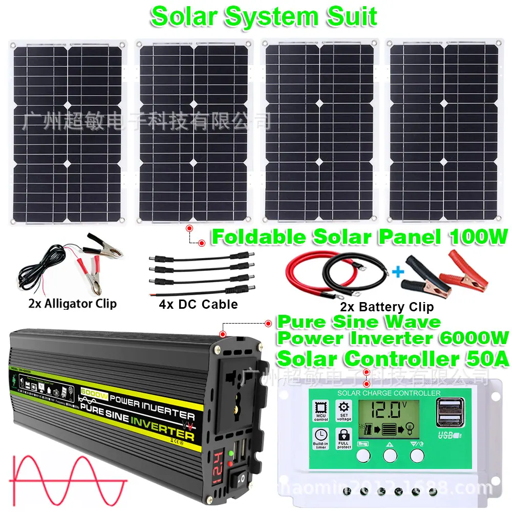 solar system CM-HZ6000+100W+GR