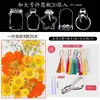 Marcapáginas de flores secas especímenes colección de primavera en botella de película plástica materiales hechos a mano para manualidades estudiantes de primaria flores transparentes