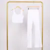 Conjunto de Chaleco Lulu U y Pantalones Acampanados, Ajustado con Cuello Alto, Cremallera Dorada Elástica, Conjunto para Fitness Yoga