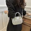 Nova Coleção de Outono 2026: Bolsa Boston Plissada para Bowling, Bolsa de Mão em PU, Bolsa Transversal, Design Único, Leve e Bolsa de Ombro Luxuosa
