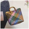 Primavera 2026 Bolso Nuevo Bolso de Bambú Bolso Tote Simple Retro Gran Capacidad Bolso de Compras Elegante Bolso Tejido