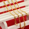 Cadena de Latón Chapado en Oro Ola de Agua 2mm Oro Arena Doble Ola de Agua Collar Delgado para Mujer, Gargantilla Corta para Clavícula