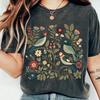 Playera con Estampado Floral, Camiseta Casual de Manga Corta y Cuello Redondo para Primavera y Verano, Ropa de Mujer