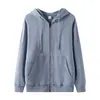 Sudadera con cremallera personalizada con estampado de logo, ropa de trabajo, cárdigan con capucha de manga larga, uniforme de equipo forrado de polar, chaqueta hecha a medida con diseño impreso