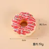 PU simulação mini rosquinha de ameixa modelo brinquedo divertido apertar música simulação comida anel de creme brinquedo descompressão