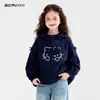 Abrigo para Niñas 2026 Nueva Colección de Otoño Cárdigan Superior para Niños Súper Lindo Ropa de Otoño para Niñas Venta al por Mayor Ropa Infantil
