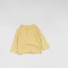 Camiseta Henley Básica de Manga Longa Multicor para Bebês (Primavera e Outono), Camisa Base Lisa Macia e Versátil para Bebês e Crianças Pequenas, Tendência