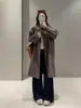 100% algodão! Trench coat outonal, de corte solto, oversized, com mangas amplas, gola alta e design de abotoamento simples com múltiplos botões