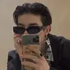 Gafas de sol cuadradas pequeñas de moda hip-hop 2023 estilo retro coreano para hombre ins gafas de sol divertidas foto personalidad