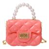 Cambiar Bolso de un Solo Hombro Sudeste Asiático Comercio Exterior Bolso Pequeño Portátil Bolsa de Dulces Color Niña Bolso del Sudeste Bolso Cruzado Cadena Gelatina