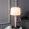 Lámpara de noche nórdica de alta gama, diseño moderno y sencillo, decorativa, para estudio, sala de estar, creativa, de cristal, para dormitorio.
