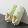 Nuevas Pantuflas de Algodón 2023 para Mujer, Otoño e Invierno, Impermeables, Antideslizantes, Forradas de Felpa, Cálidas, para el Hogar y Exteriores de Pareja, Zapatos de Algodón Cerrados en la Espalda para Hombre