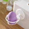 Estante de Almacenamiento de Plástico para Esponjas de Maquillaje, Montaje en Pared, Soporte Giratorio para Esponjas, Soporte para Esponjas de Maquillaje, Organizador de Almacenamiento para Baño