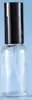 Botella de spray de vidrio transparente de 10-100 ml, botella de aceite esencial, botella de perfume, botella hidratante, botella de tónico con cabezal de spray color oro rosa