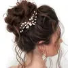 Ornamentos de Cabelo para Noivas de Pérola Europeus e Americanos Inserções de Cabelo de Pérola Branca Acessórios de Casamento Grampos de Cabelo em Forma de U Acessórios de Casamento Penteados