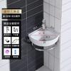 Lavabo de pared, mueble de baño, lavabo combinado, pequeño apartamento, lavabo triangular, balcón, cerámica, simple, de pared, de esquina