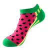 2026 Calcetines Nuevos para Hombre Primavera y Verano Delgados con Estampado de Frutas Calcetines Tobilleros Calcetines Bajos de Moda para Mujer Calcetines Absorbentes de Sudor Transfronterizos de Amazon