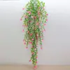 Colgante de Pared de Vid de Flor de Eucalipto Artificial de 69 Ramas Transfronterizo para Pared del Hogar, Sala de Estar, Decoración de Pared de Tienda