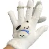 Guantes de Felpa Coral Estrella Amarillo Leche Estilo Ins Estilo Coreano Cálidos de Invierno para Montar al Aire Libre Cinco Dedos para Estudiantes