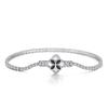 Colección de Pulseras de Diamante de Plata 925 Transfronterizas Europeas y Americanas Que No Se Desvanecen, Oro Real 18K Pulseras Versátiles de Lujo Accesible Venta al por Mayor Ui