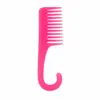 Peine Grande Curvo, Peine Masajeador Grande de Plástico con Dientes Anchos, Se Puede Colgar, para Uso en Casa y Salón, Desenredante, Masaje y Cuidado del Cabello