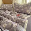 Juego de Colcha de Gasa con Volantes de Encaje Estilo Princesa de Verano Cuatro Piezas, Colcha de Aire Acondicionado, Colcha Refrescante de Verano, Fresco Juego de Tres Piezas, Colcha Lavable a Máquina