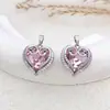 Colgante Popular Europeo y Americano Corazón de Océano Accesorios de Joyería DIY Ala de Ángel Femenina Corazón Cobre Circonita Micro-Pavimentada Accesorios