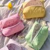 Bolsa de Maquillaje Gruesa de Algodón Estilo Coreano Estilo Ins, Fresca y Portátil, Neceser Acolchado 100% Algodón con Gran Capacidad