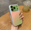 Funda de Teléfono con Gradiente Líquido y Ventana Grande Adecuada para Apple 17Promax Moderna 15/14 Tacto de Piel Dos en Uno 13/16