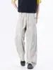 Ropa de Hombre Fengshe / Verano 2026 Nuevo Estilo Americano Pantalones Holgados de Pierna Ancha Casual de Longitud Completa Ropa de Trabajo Pantalones de Dobladillo Curvo
