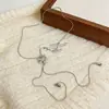Colar Popular de Floco de Neve de Zircônia com Design de Puxar, Corrente de Suéter Versátil e que Não Desbota para Mulheres, Acessório de Roupa de Alto Padrão para Outono e Inverno