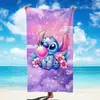 Toalha de Praia Stitch Mais Vendida da Temu Toalha de Banho de Microfibra Estampada Personalizada com Fotos