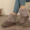 Cross2026 Inverno Novo Sapatos de Algodão Comércio Exterior Tamanho Grande Feminino Casual Confortável Moda Estilo Europeu Americano Botas para Exterior
