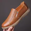 Mocasines de Cuero Genuino para Hombre, Zapatos Pequeños de Cuero, Mocasines de Corte Bajo de Primavera, Zapatos Casuales de Piel de Vaca con Suela Plana, Tenis, Modernos