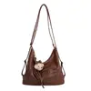 Bolso Tote de Moda, Sencillo, Casual, de Gran Capacidad para Mujer 2025 Invierno Nueva Moda Mochila de un Solo Hombro Multiusos para Viajes Diarios