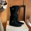 Botas altas hasta la rodilla para mujer, de piel genuina, con efecto de aumento de altura, diseño plisado vintage y silueta de bota de cowboy estilo Western para la colección de otoño 2026