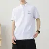 Camisa Polo de Secado Rápido Camiseta de Manga Corta para Hombre Cuello de Solapa Casual Transpirable Verano Sencilla Ropa Deportiva para Mediana Edad Cómoda Versátil
