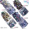 Amazon Nail Art Set 12 Cores Laser Misto Nail Polish Glue Nail Art Sequins Açafrão em Pó Nail Art Joias Drill