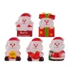 Nueva figura linda, paisaje en miniatura, muñeco creativo de Papá Noel, escena de nieve, decoración DIY hecha a mano, adorno colgante