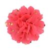 Rollo de lunares florales de alto brillo de 10 cm, adornos de mascota de gasa de lunares, tocado de flor para niños, flor, 32 colores en stock