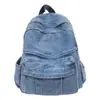 Mochila de Moda de Mezclilla Tendencia 2025 Nueva Versátil Gran Capacidad Estudiante Escolar Mochila de Viaje Casual para el Trabajo