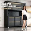 Gabinete de almacenamiento multifuncional de pie para cocina, gabinete de almacenamiento multicapa de pared para el hogar, gabinete de almacenamiento a prueba de polvo para balcón con luces