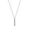 Collar con colgante para clavícula con incrustaciones de diamante, estilo corto, gargantilla europea y americana chapada en oro CNC transfronteriza, collar simple de 18K, acero inoxidable con incrustaciones de diamante