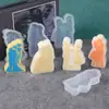 Molde de Gota de Gel de Cristal Serie Día de San Valentín DIY Modelado de Pareja Romántica Velas de Aromaterapia Jabón Adornos Molde de Silicona