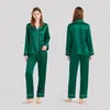 Pijama de Ropa de Casa para Mujer, Conjunto de Manga Larga, Para Regalo, Estilo de Exportación de Verano de Alta Gama, Pijama Popular de Seda