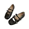 Zapatos Mary Jane de encaje estilo retro francés con estampado de leopardo para mujer, nuevo modelo de verano y otoño 2026, bailarinas de punta cuadrada que aumentan la altura, suela blanda