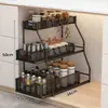 Estante de Almacenamiento para Fregadero de Cocina del Hogar Gabinete Deslizante Estante Deslizante por Capas Cesta Deslizante Estante de Almacenamiento para Platos de Fregadero Condimentos